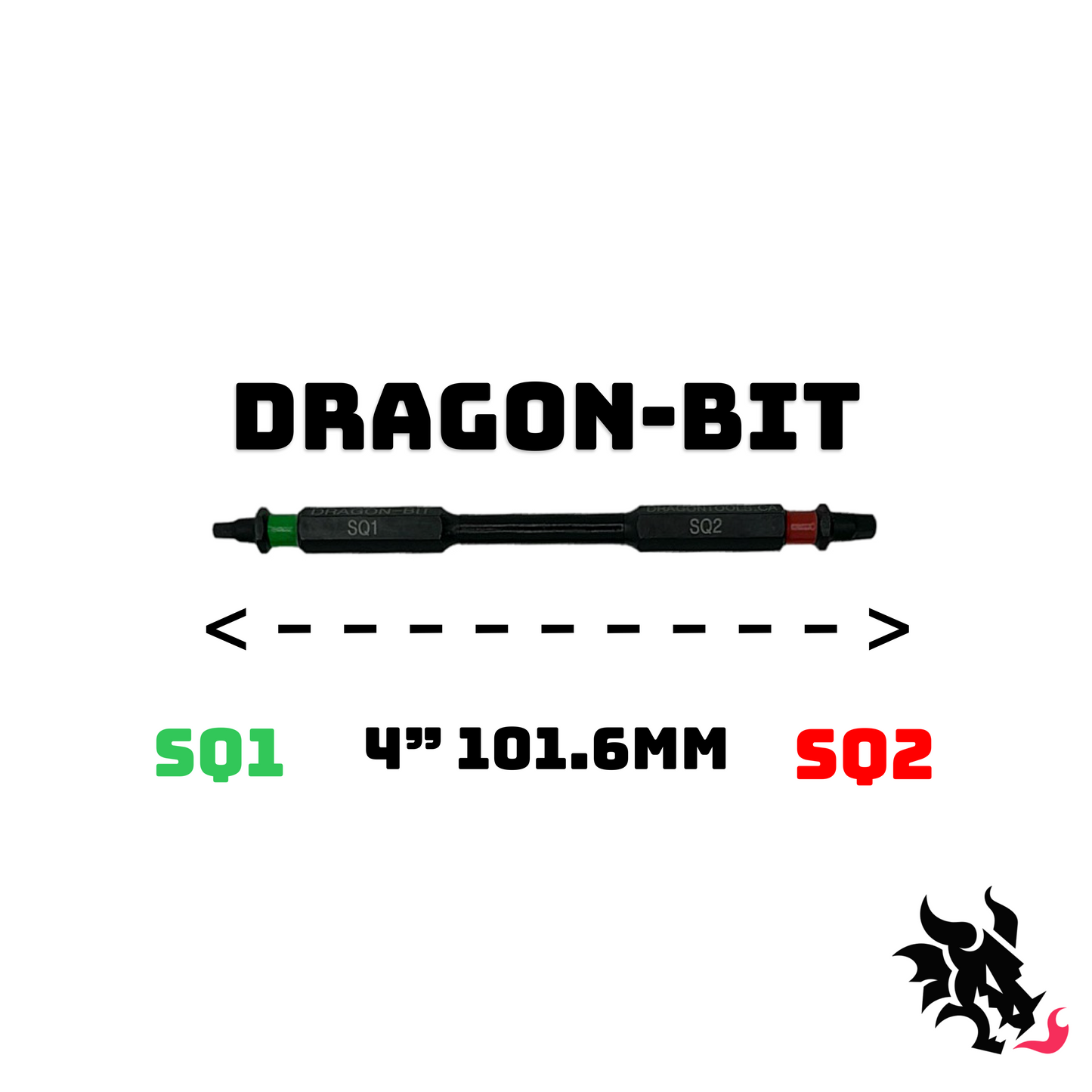 Dragon-BIT  SQ2+PH2 Double Ended Impact Bit