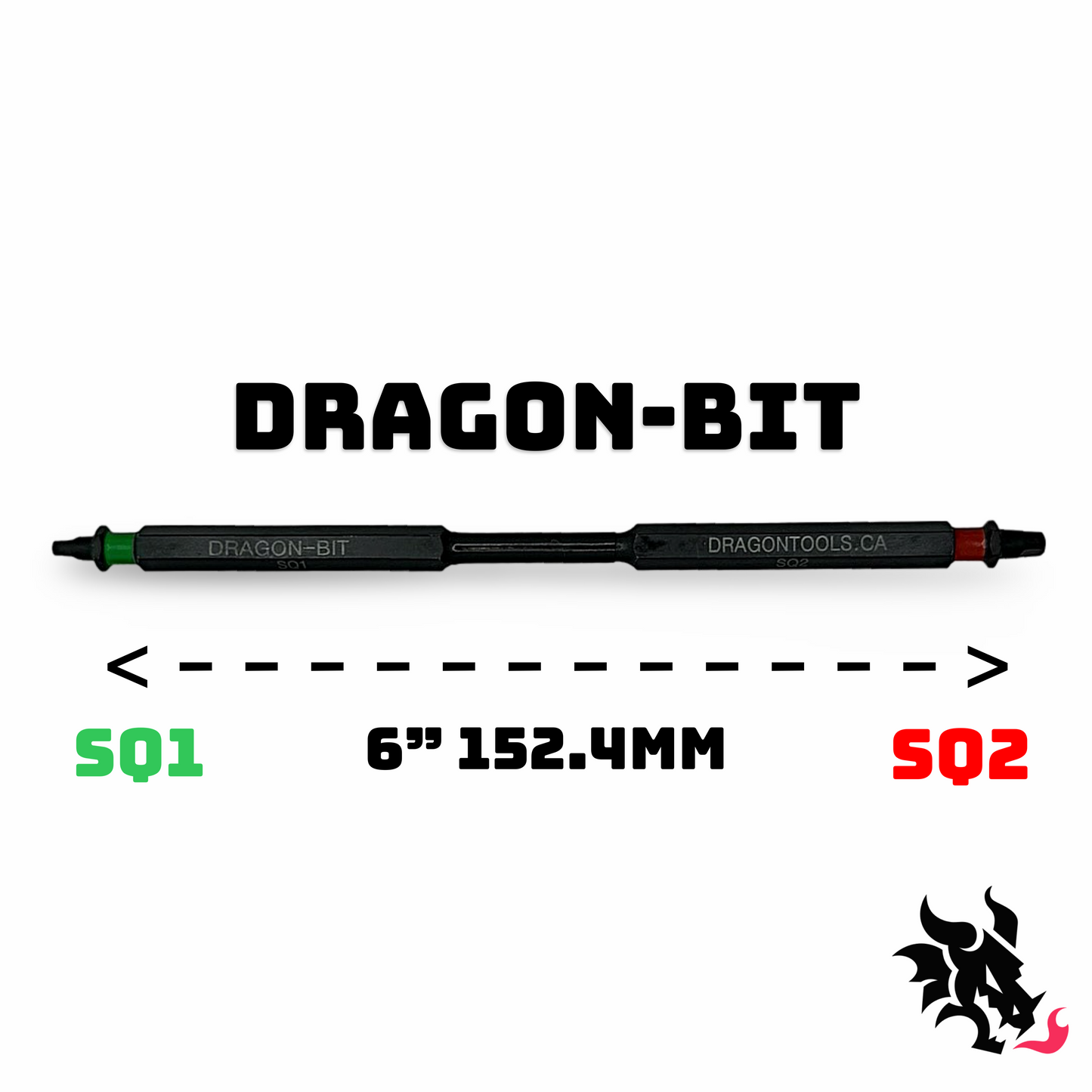 Dragon-BIT  SQ2+PH2 Double Ended Impact Bit